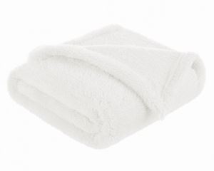 Jemná fleecová dečka 75 x 100 cm - bílá