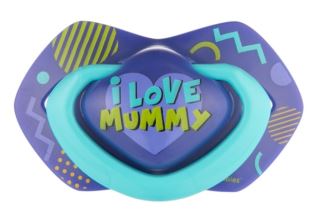 Canpol Babies 2 ks symetrických silikonových dudlíků, 6-18m, Neon Love Baby, modré (1)