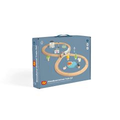 Bigjigs Toys Dřevěná vláčkodráha u lesa (11)