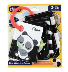 Kontrastní senzorické kartičky pro miminka 2v1 CHICCO Montessori
