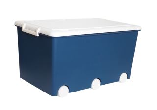 Box na hračky Tega Baby 60 l – úložný box s víkem a kolečky, modrý