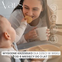 Židlička na krmení pro miminko Vars - šedá (581682)