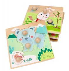 Dřevěné zábavné vkládací puzzle 4 roční období (2)