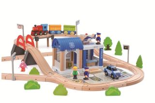2Kids Toys Vláčkodráha Město a Vesnice 200 dílů (2)