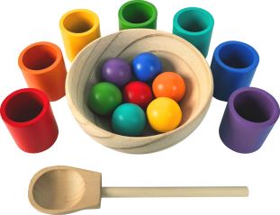 2Kids Toys Duhové kuličky a kalíšky 7 barev