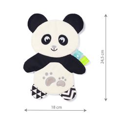 Plyšová hračka/přítulníček, šustící PANDA POLLY, krémová/černá (5)