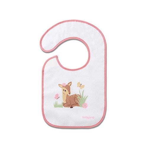 Froté bryndáček s podšívkou, nepromokavý, růžový, BabyOno
