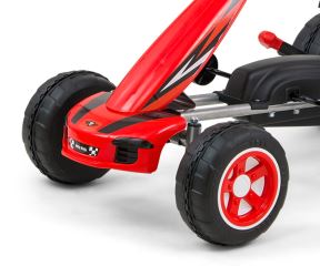 Dětská šlapací motokára Viper - červená, černá (2)