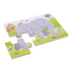 Bigjigs Toys Puzzle 3v1 safari zvířátka (1)