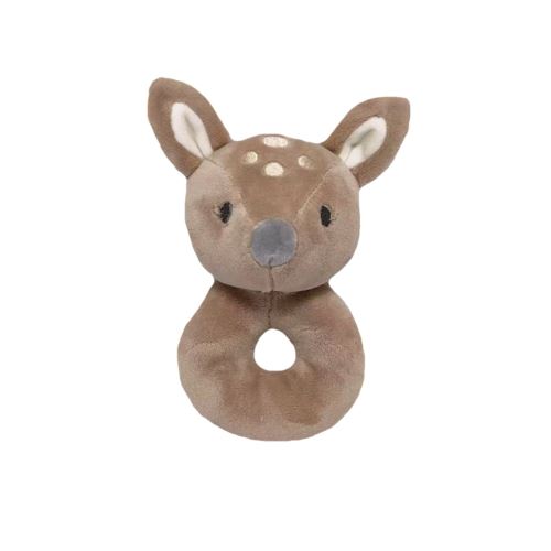Plyšové chrastítko Srnka, 18cm - béžová