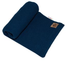 Bavlněná deka, dečka pletená, BASIC, 80x90cm, granátová (1)