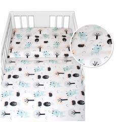 Baby Nellys 3-dílná sada Mantinel s povlečením - Srnečci, bílá (2)