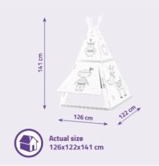 Dětský kartonový domek - Teepee stan (3)