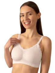 Kojící podprsenka s krajkou, bílá, E80-85 cm (2)