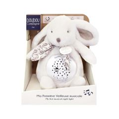 Doudou Hrací skříňka s projekcí Králíček bílý (5)