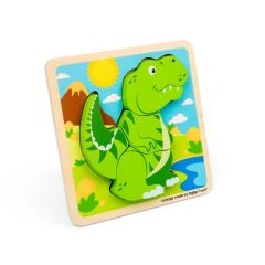 Bigjigs Toys Dřevěné vkládací puzzle T-Rex Bigjigs Toys Dřevěné vkládací puzzle T-Rex