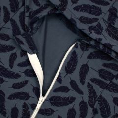 Rostoucí teplákový overal pro miminko, čepice, botky, 3D, Nature - jeans pírka (5)