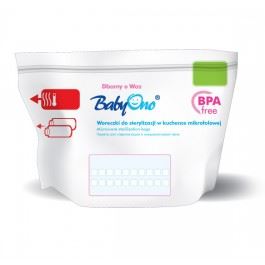 Sterilizační sáčky do mikrovlnky BabyOno – až  20 použití 1 šáček, bal. 5 ks (55435)