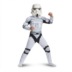 Dětský kostým Star wars Stormtrooper se svaly a maskou 116-122 M (5)
