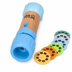 Dětská svítilna s projektorem Adam Toys – 48 obrázků, 6 disků, modrá, 3+