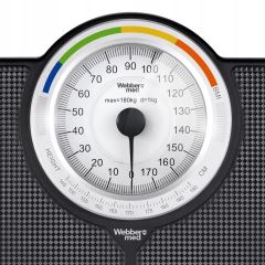 Klasická mechanická analogová koupelnová váha s BMI do 180 kg černá (1)
