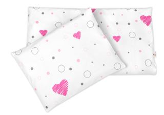 Sada do kočárku s výplní, I love Girl Baby Nellys, růžová/bílá (1)