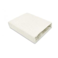 Mušelínové prostěradlo do postýlky 60 x 120 NATURE double - smetanové (1)