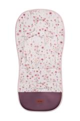 Oboustranná vložka do kočárku, velvet, bavlna, Květinky, růžové