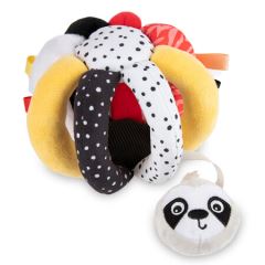 Senzorický míček pro miminko BabiesBoo s chrastítkem a zvuky, Panda