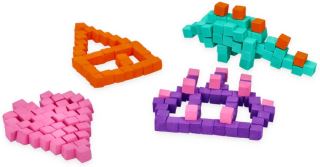 Lepicí senzorické pěnové kostky Hvězdička pastelové – 5 barev, 3+, Adam Toys (2)
