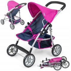 Sportovní kočárek pro panenky Milly Mally - Natálie Prestige - navy (2)