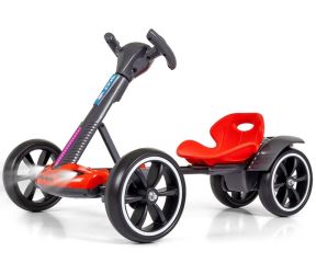 Elektrický gokart BOLT, dětská motokára s dálkovým ovládáním, LED, Bluetooth, červené