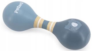 Viga Toys Dřevěná dvojitá rumba koule,  Slon - modrá