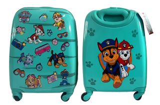 Dětský kufr Paw Patrol na kolečkách 32 l – cestovní kufřík pro děti, tyrkysový, zelený