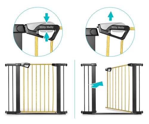 Bezpečnostní zábrana GUARDY 76–83 cm – dětská zábrana na schody a dveře