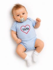 Baby Dejna Body kr. rukáv  SRDÍČKO TÁTA - sv. modré (2)