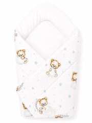 Baby Nellys Zavinovačka pro miminko Classic Sleepy Teddy, bílý