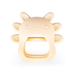 Silikonové kousátko Axolotl - béžové, 3m+