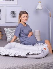 Dámská těhotenská/kojící noční košile Luna, šedá, Be MaaMaa (3)