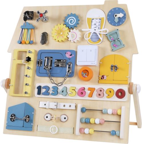 Montessori Activity board Senzorická deska Domeček