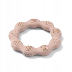 Silikonové kousátko RING – prořezávání zoubků, BPA FREE, senzorické, béžové