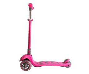 Dětská tříkolová koloběžka BOOGIE Scooter LED - růžová (2)