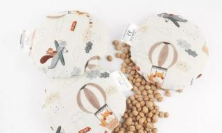 Velký a malý nahřívací polštářek termofor s třešňovými pecičkami - Boho (2)