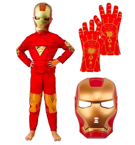 Dětský kostým Iron man s maskou a rukavicemi 98-110 S (541359)