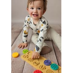 Puzzle senzorická kolečka XL, pastelová (2)