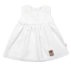 Baby Nellys Lehké Handmade šatičky Madeira, bílé