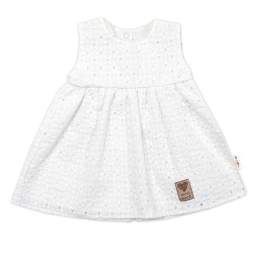 Baby Nellys Lehké Handmade šatičky Madeira, bílé