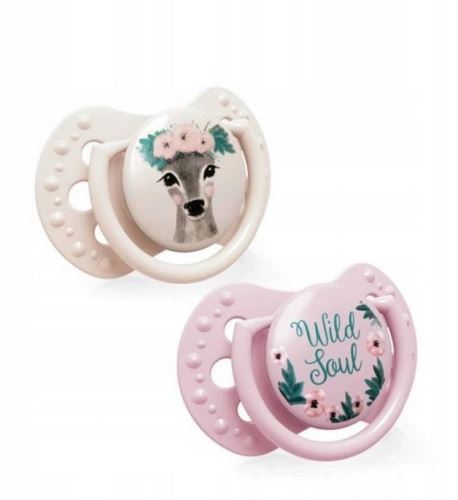 Dudlíky Lovi 3-6m, Wild soul - růžová, béžová