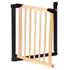 Dětská bezpečnostní zábrana na schody a do dveří kov/dřevo 74-80 cm (6)