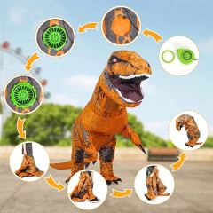 Dětský kostým samonafukovací Dino T-Rex 122-134 L (3)